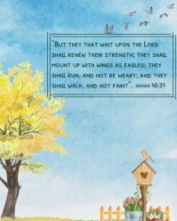 Modern & Minimal Isaiah 40:31 Instagram Portrait template