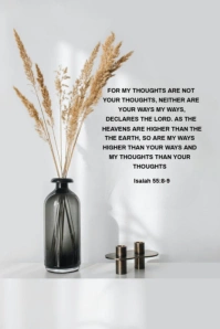 Modern & Minimal Isaiah 55:8-9 Today's Bible Verse  Pinterest Graphic template
