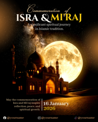 Modern & Minimal Isra & Mi'raj Instagram Portrait template