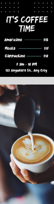 Modern & Minimal It's Coffee Time Wide Skyscraper template