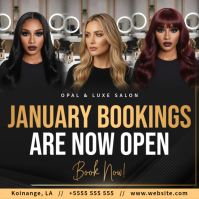 Modern & Minimal January Booking Flyer Instagram Post template
