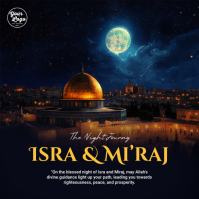 Modern & Minimal Journey Of Isra Miʿraj Instagram Post template