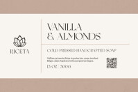 Modern & Minimal Kaki And White Handmade Soap Label Template | Customizable Label