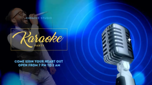 Modern & Minimal Karaoke Night Digital Display (16:9) template