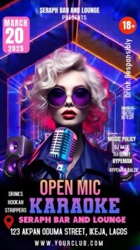 Modern & Minimal Karaoke Night Instagram Story template