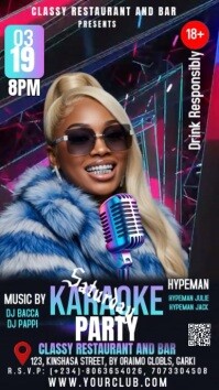 Modern & Minimal Karaoke Night Party Instagram Story template