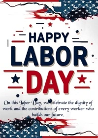 Modern & Minimal Labor Day A6 template