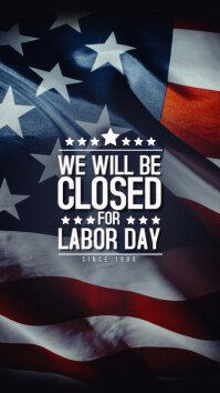 Modern & Minimal Labor Day Closed Instagram Story template