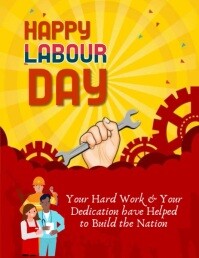 Modern & Minimal Labor Day Greeting Flyer (us Letter) template