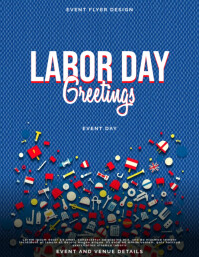 Modern & Minimal  Labor Day Greetings Design For Workers’ Events Flyer (us Letter) template