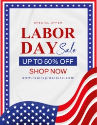 Modern & Minimal Labor Day Sale Flyer (us Let template