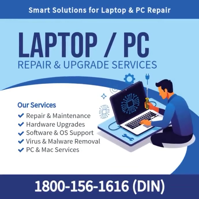 Modern & Minimal Laptop Pc Repair & Upgrade Services Instagram Post ...
