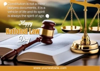 Modern & Minimal Law Day Postcard Открытка template