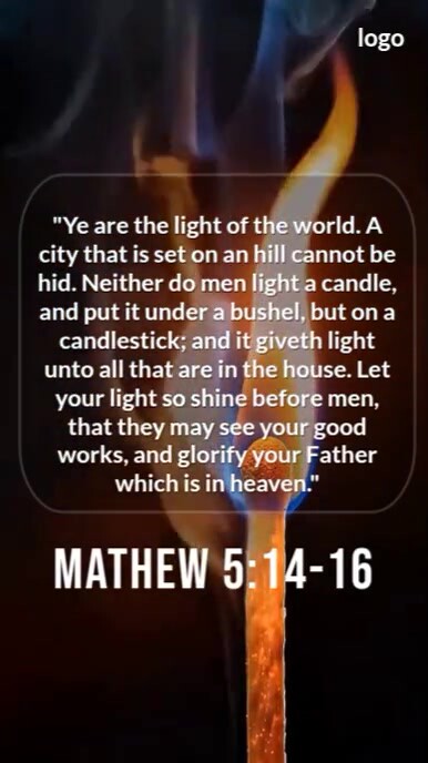 Modern & Minimal Let Your Light Shine | Matthew 5:14–16 Digital Display (9:16) template