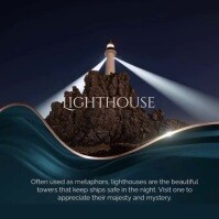 Modern & Minimal Lighthouse Day Instagram Post template