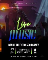 Modern & Minimal Live Music Instagram Portrait template