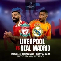 Modern & Minimal  Liverpool Vs Real Madrid Champions League Persegi (1:1) template