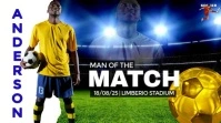 Modern & Minimal Man Of The Match Video Digital Display (16:9) template