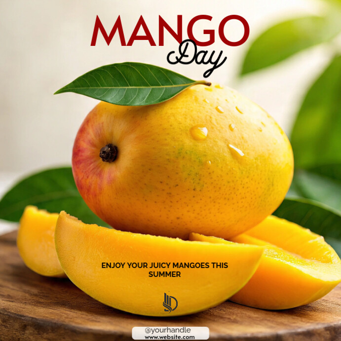 Modern & Minimal Mango Day  Instagram Post template