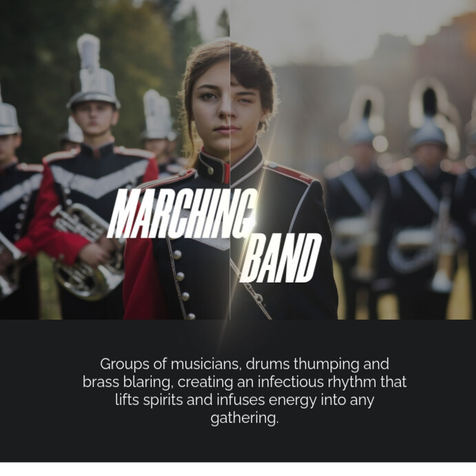 Modern & Minimal Marching Band Day Instagram Post Template | PosterMyWall
