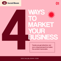 Merah Muda Marketing Strategies Square Template - Page 1