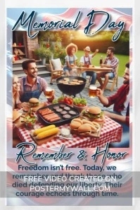 Modern & Minimal Memorial Day Event event Pin Imagem do Pinterest template