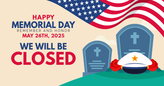Modern & Minimal Memorial Day Facebook Shared Image Isithombe Esabiwe ku-Facebook template