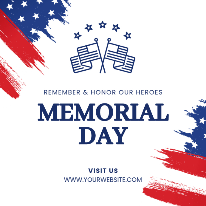 Copy of Modern & Minimal Memorial Day Instagram Post | PosterMyWall