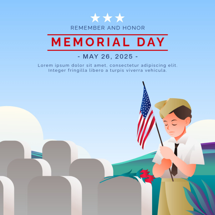 Copy of Modern & Minimal Memorial Day Instagram Post | PosterMyWall