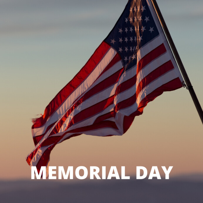 Modern & Minimal Memorial Day Instagram Post Template | PosterMyWall