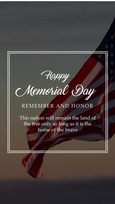 Copy of Modern & Minimal Memorial Day Instagram Reel | PosterMyWall