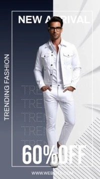 Modern & Minimal Men's Cloth Fashion Sale Template Design Instagram Story