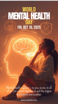 Modern & Minimal Mental Health Day Instagram Story template