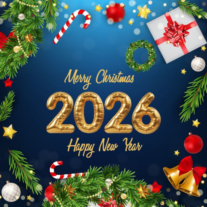 Plantilla de Modern & Minimal Merry Christmas And Happy New Year ...