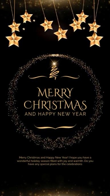 Modern & Minimal Merry Christmas And Happy New Year Reel Instagram ...