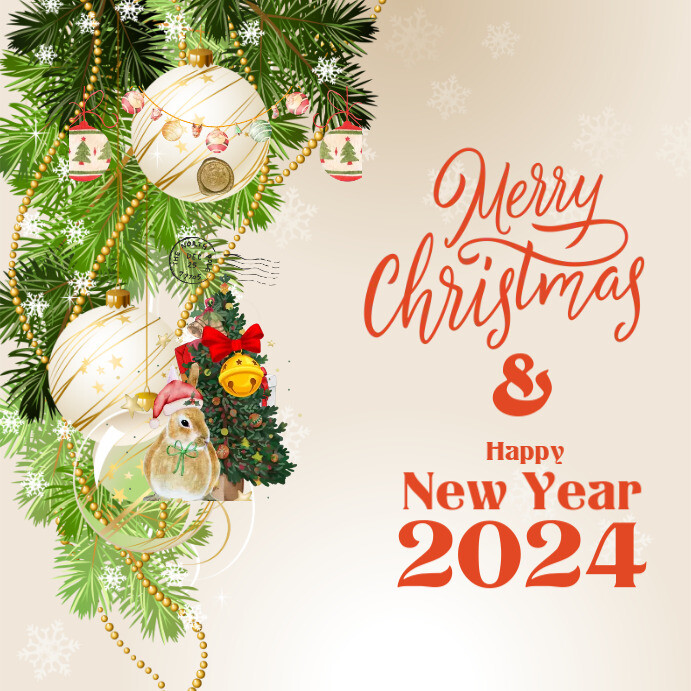 Copy of Modern & Minimal Merry Christmas And Happy Newyear Instagram ...