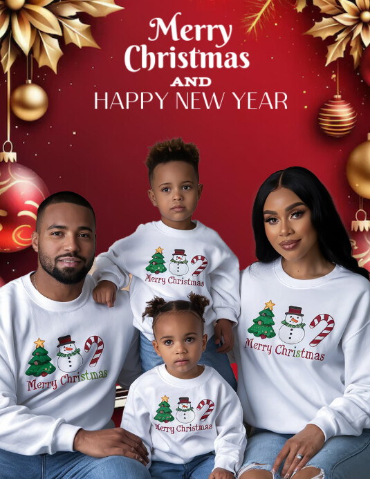 Copy of Modern & Minimal Merry Christmas And Happy New Year Flyer (us ...