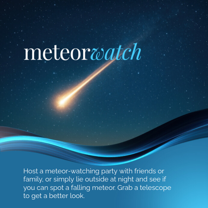 Modern & Minimal Meteor Watch Day Instagram Post template