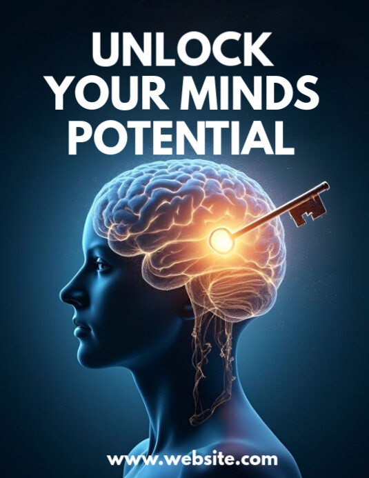 Modern & Minimal Mind Quote  Flyer (us Letter) Pamflet (VSA Brief) template