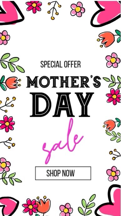 Modern & Minimal Mother’s Day Sales Video  Instagram Reel template