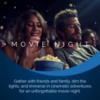 Modern & Minimal Movie Night Day Instagram Post template
