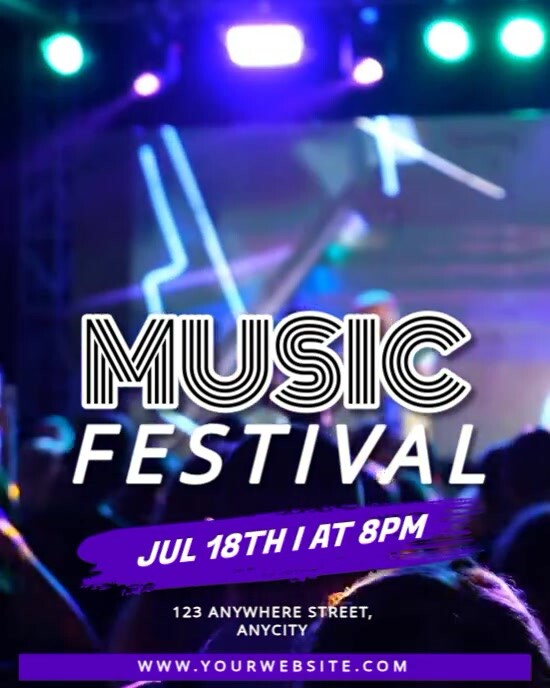 Modern & Minimal Music Festival Instagram Portrait template