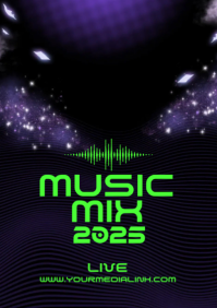 Modern & Minimal Music Mix A2 template