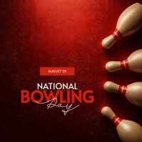 Modern & Minimal National Bowling Day Instagram Post template