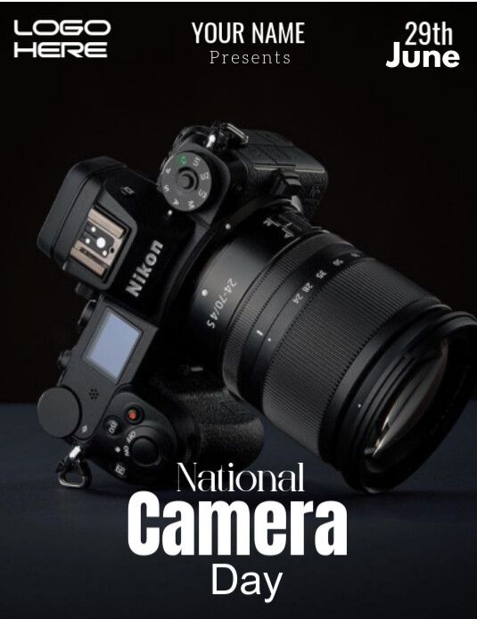 Copy of Modern & Minimal National Camera Day Flyer (us Letter ...