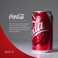 Modern & Minimal National Coke Day Instagram Video Instagram-bericht template