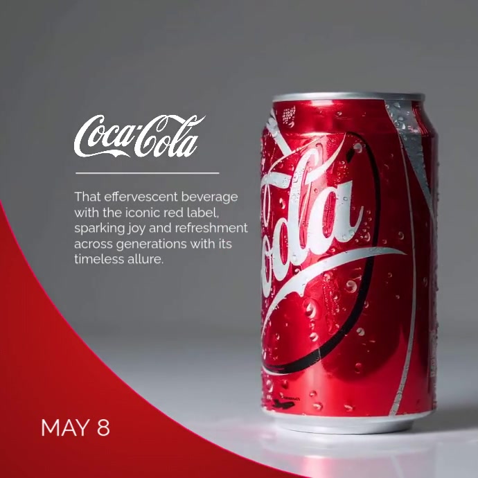 Modern & Minimal National Coke Day Instagram Video Iphosti le-Instagram template