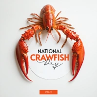 Modern & Minimal National Crawfish Day Instagram Post template