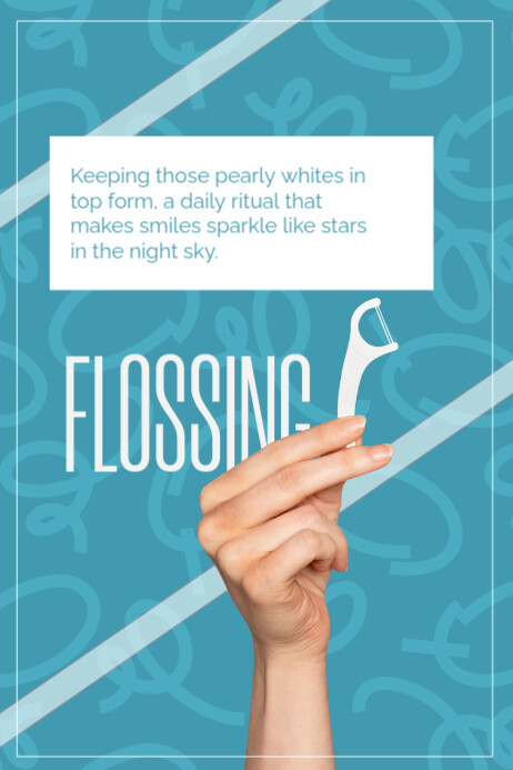 Modern & Minimal National Flossing Day Poster template