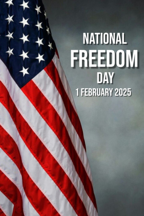 Modern & Minimal National Freedom Day Poster Template | PosterMyWall